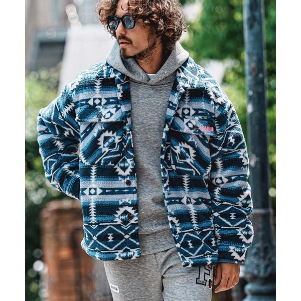 コート ジャケット mj11649- Ortega Pattern Fleece CPO Jacket フリースCPOジャケット(F26A180) メンズ