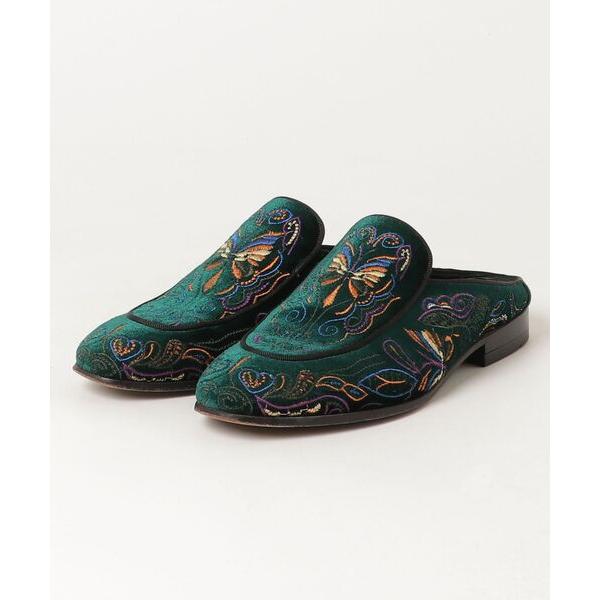 「Needles」 Velvet Mule サンダル 37 グリーン レディース