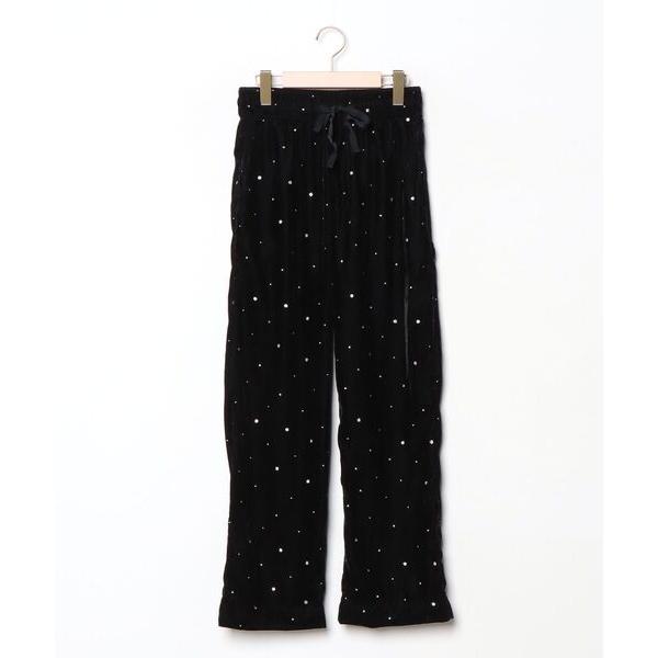 「Couture d'adam」 Glitter Velvet イージーパンツ FREE ブラック レディース