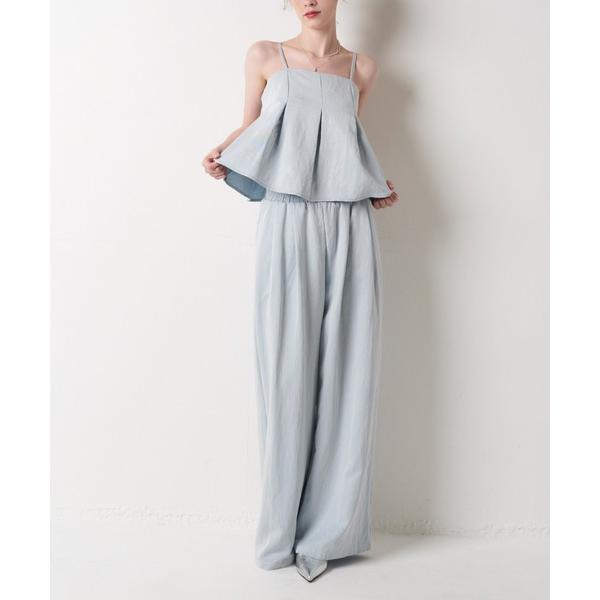 ワイドパンツ ジーンズ デニム デニムパンツ denim cami set up レディース