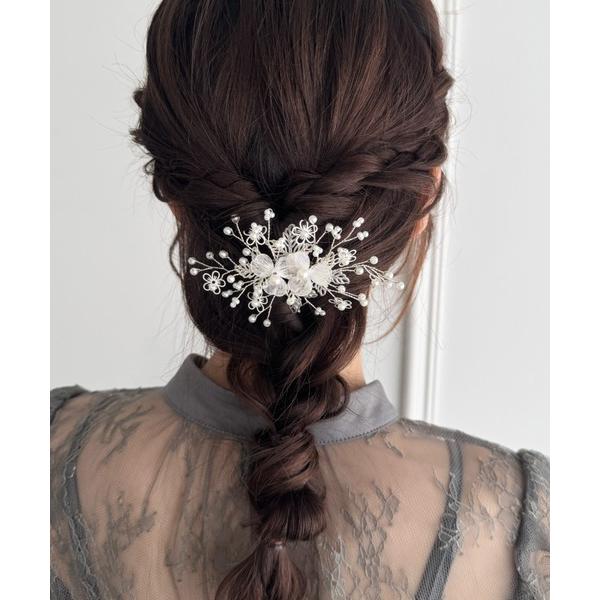 ヘアクリップ フラワーパールヘアクリップ