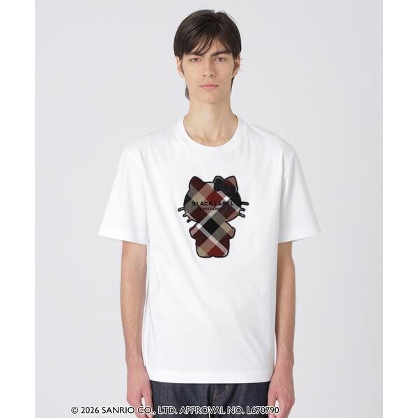 tシャツ 「ハローキティコラボ」クレストブリッジチェックシルエットキティTシャツ メンズ