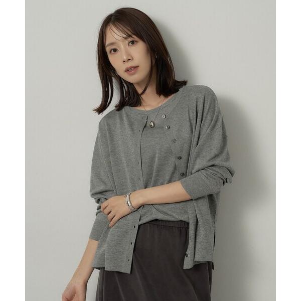 カーディガン 「アンサンブル可」前後2WAYカーディガン レディース