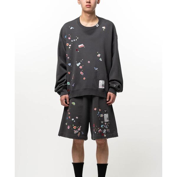 トレーナー スウェット Kids Sticker Printed Sweatshirt メンズ