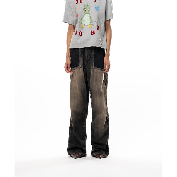 ジーンズ デニム デニムパンツ Cut-Out Pocket Denim Pants レディース