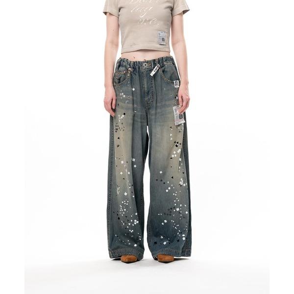 ジーンズ デニム デニムパンツ Embellished Denim Pants レディース