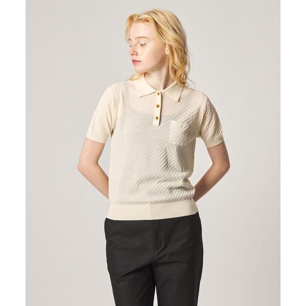 ニット セーター 「Steven Alan」スクエア ジャガード ポロニット レディース