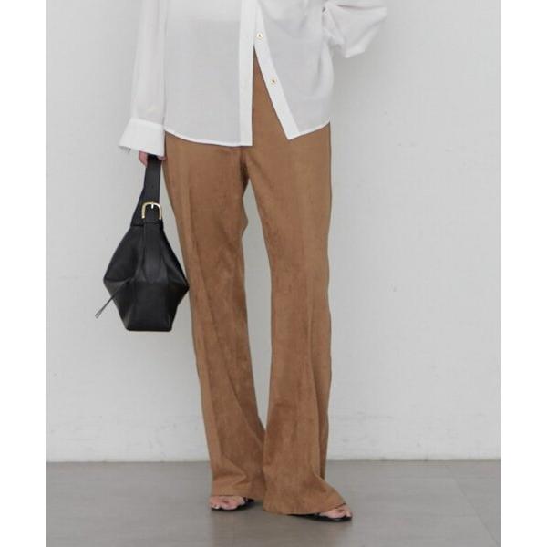 パンツ 「美脚見え」フェイクスウェードブーツカットパンツ　秋服 レディース