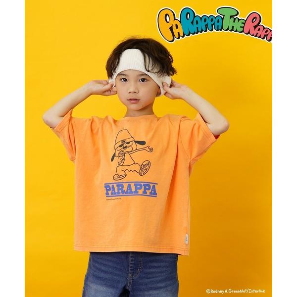 tシャツ 「パラッパラッパー」カラーワイド配色ロゴ半袖Tシャツ キッズ 子供服 男の子 女の子