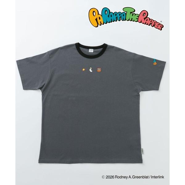 tシャツ 半袖 「親子リンク」「パラッパラッパー」「DAD」リンガー配色半袖Tシャツ レディース メンズ