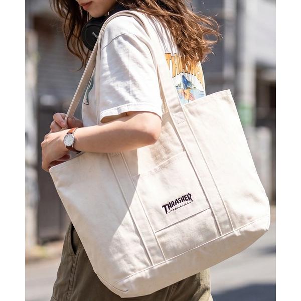 トートバッグ 「THRASHER/スラッシャー」キャンバス ベーシックトートバッグ メンズ レディース