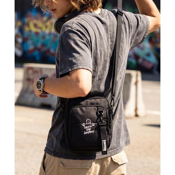 ショルダーバッグ ミニ 「THRASHER/スラッシャー」バーティカル ミニ ショルダーバッグ メンズ レディース