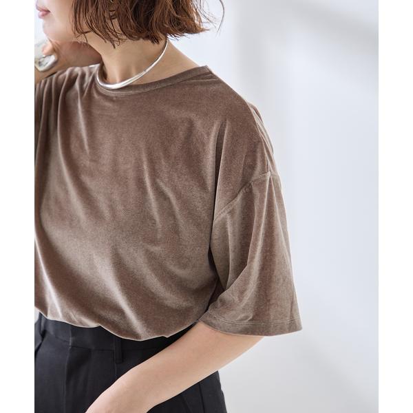 tシャツ 半袖 「追加/接触冷感」クールタッチベロアTシャツ レディース