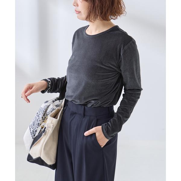 tシャツ 「追加」ベロアロングスリーブプルオーバー レディース