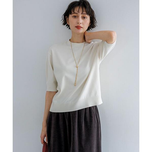 ニット セーター セミマットフリゼ リラクシー ニット Tシャツ レディース