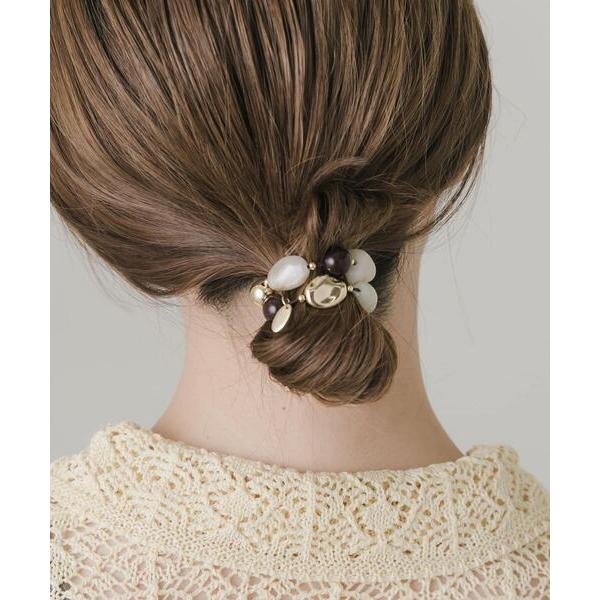 ヘアゴム ストーンライクモチーフヘアポニー