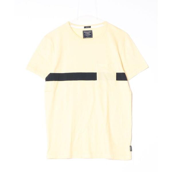 「Abercrombie&Fitch」 半袖Tシャツ S イエロー メンズ