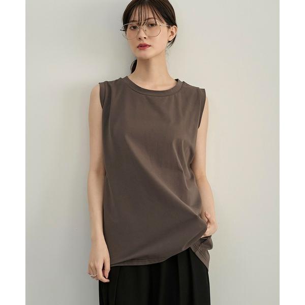 tシャツ バックオープンノースリプルオーバー レディース