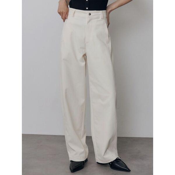 ワイドパンツ パンツ ベーシックバレルレッグパンツ　秋服 レディース