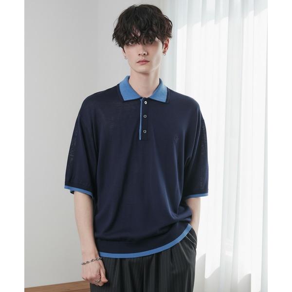 「CIYOT」 半袖ポロシャツ M ネイビー メンズ