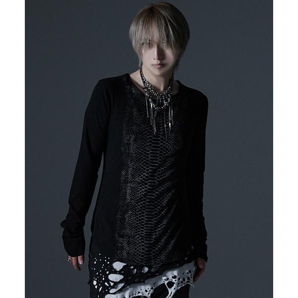 tシャツ 「NOVESSEL/ノベセル」パイソンロングスリーブテレコカットソー 「CN」 メンズ レディース