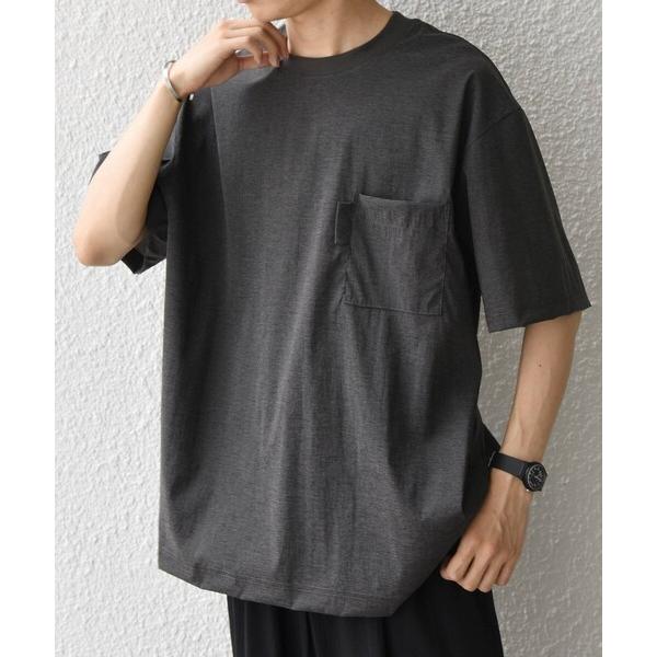 tシャツ SHIPS any:「接触冷感/UVカット」VEILICE リラックス クルーネック ポケット Tシャツ(セットアップ対応) メンズ