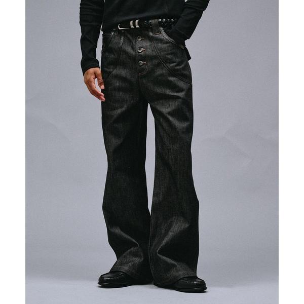 ワイドパンツ ジーンズ KAIHARA” Rigid Wide Straight Denim/”カイハラ”リジットワイドストレートデニム メンズ