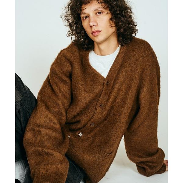 カーディガン TOWNCRAFT / タウンクラフト MOHAIR SHAGGY CARDIGAN モヘア シャギーカーディガン メンズ レディース
