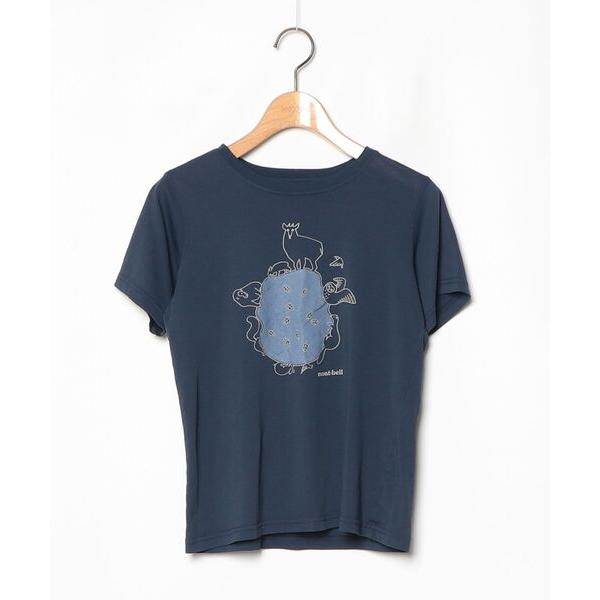 「mont-bell」 半袖Tシャツ S ネイビー レディース