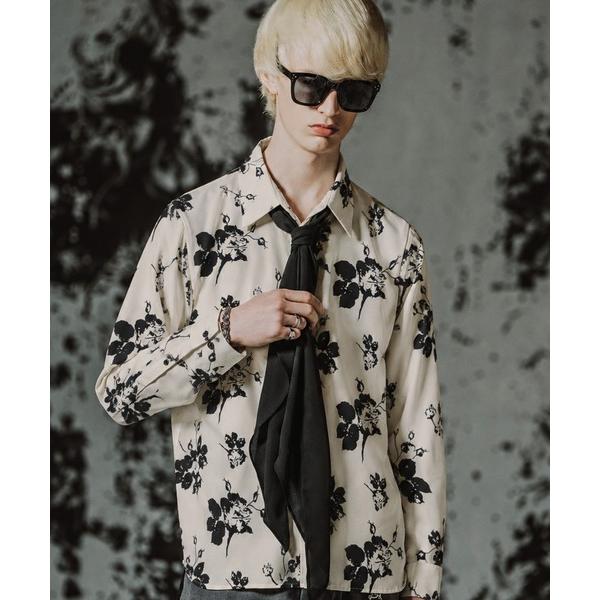 シャツ 「NO ID.」Fly Front Scarf Shirt / フライフロントスカーフシャツ メンズ