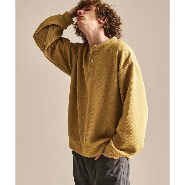 ヘンリーネック tシャツ スラブワッフル ヘンリーネックTシャツ メンズ