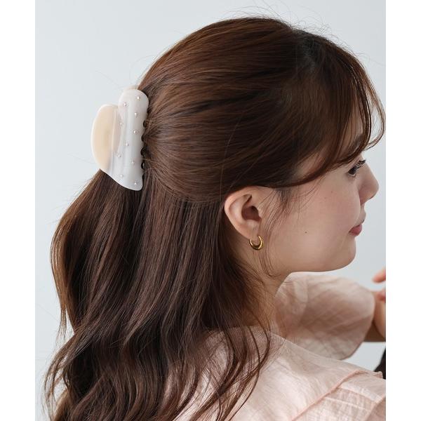 ヘアクリップ ビジューハートヘアクリップ