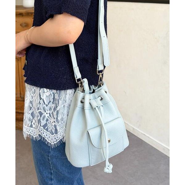 トートバッグ 小さめ フロントポケット巾着2WAYBAG レディース