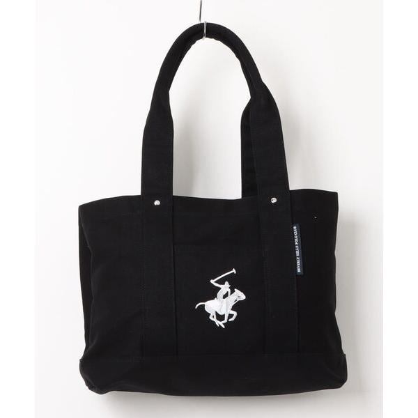 トートバッグ 「BEVERLY HILLS POLO CLUB / ビバリーヒルズポロクラブ」16ozキャンバスロゴ刺繍 ミドルサイズ トートバッグ レディース メンズ