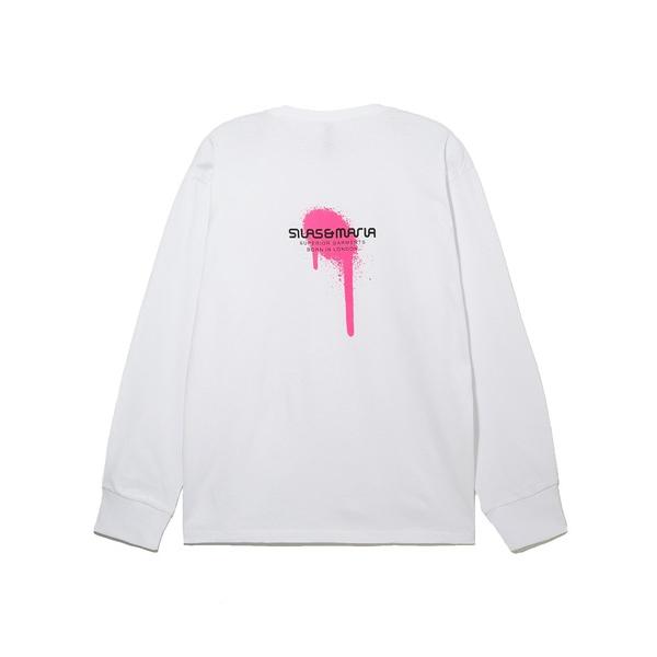 「SILAS」 長袖Tシャツ L ホワイト メンズ