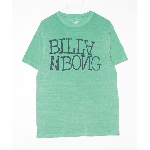 「BILLABONG」 半袖Tシャツ L グリーン メンズ