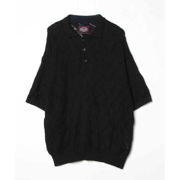 「TOWNCRAFT」 半袖ニット MEDIUM ブラック メンズ
