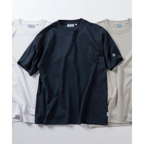 tシャツ 「71」「DISCUS/ディスカス」ヘビーウェイト オーバルワッペン ワンポイント刺繍 無地 クルーネックTシャツ USAコットン メンズ レディース