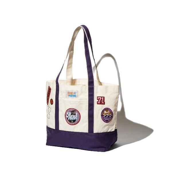 トートバッグ 大きめ ＆RSON VACATION WAPPEN CANVAS TOTE（アンダーソン バケーション ワッペンキャンバストート） メンズ