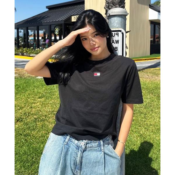 tシャツ 半袖 「オンライン限定」バッジボクシーTシャツ レディース