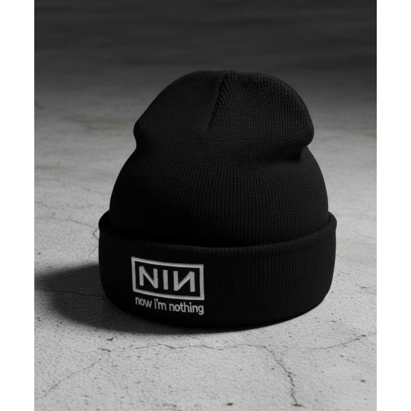 ニット帽 ニットキャップ Nine Inch Nails / ナインインチネイルズ NIN Unisex Beanie Now I'm Nothing ロゴビーニー ニット帽 ストリート メンズ 2026年…