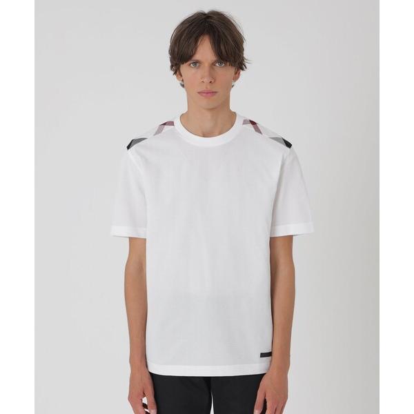 tシャツ ハイゲージサッカーショルダーチェックTシャツ メンズ