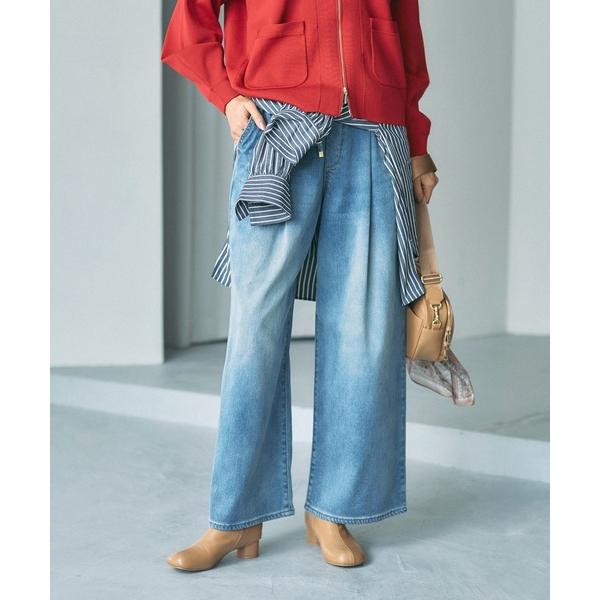 ワイドパンツ ジーンズ デニム デニムパンツ カラーワイドデニム「低身長サイズあり」/881227 レディース