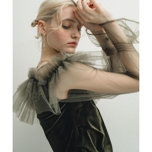 ドレス Tulle cape dress