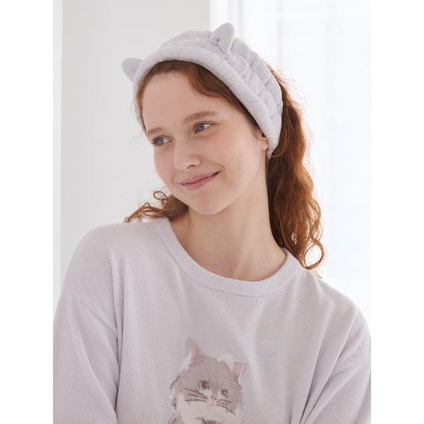 ルームウェア 部屋着 バブルモコキャットヘアバンド レディース