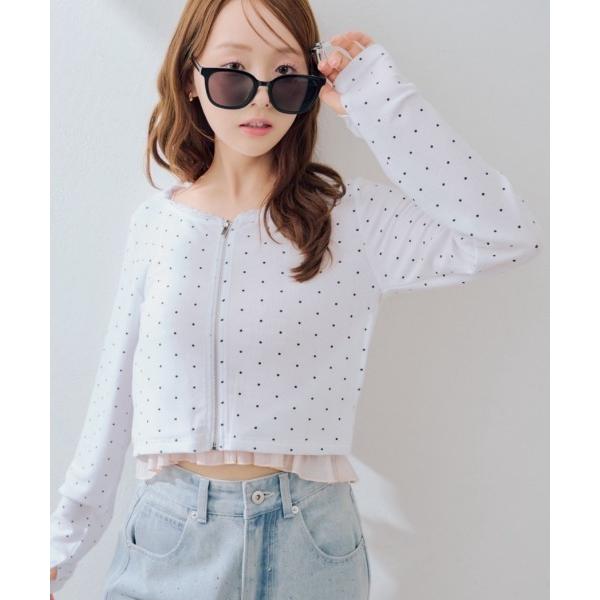 tシャツ 「UVカット率90％」刺しゅうUVカットスクエアパーカー レディース