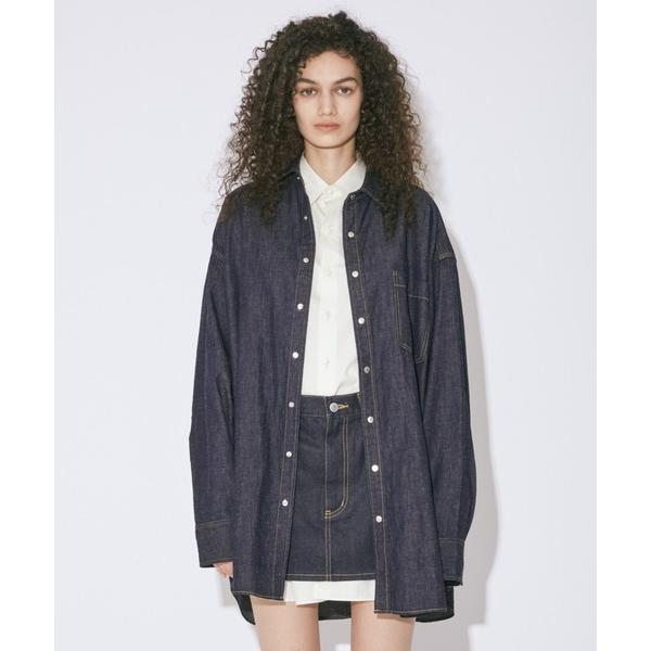 「beautiful people」 長袖シャツ 38 インディゴブルー レディース