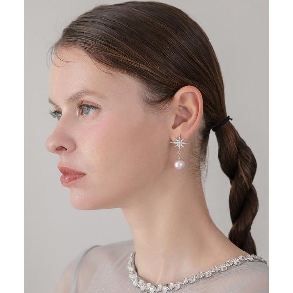 パール ピアス 「LEJA」スタービジューピンクパールドロップピアス結婚式 パーティー 成人式 二次会 同窓会 お呼ばれ オケージョン 20代 30代 レディース