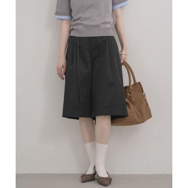 ハーフパンツ パンツ 短パン タックハーフパンツ レディース