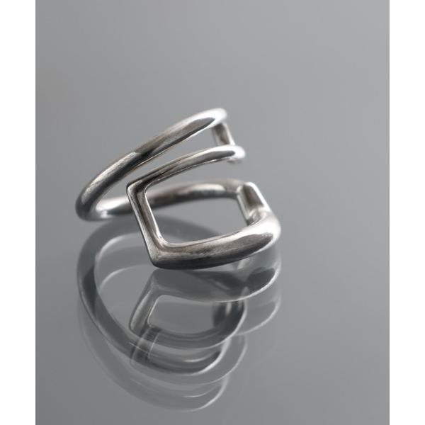アレルギー対応 指輪 リング 「YArKA/ヤーカ」perspective free ring 「ducube oris」 / 多角的軸銀線リング レディース メンズ